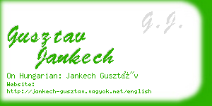 gusztav jankech business card